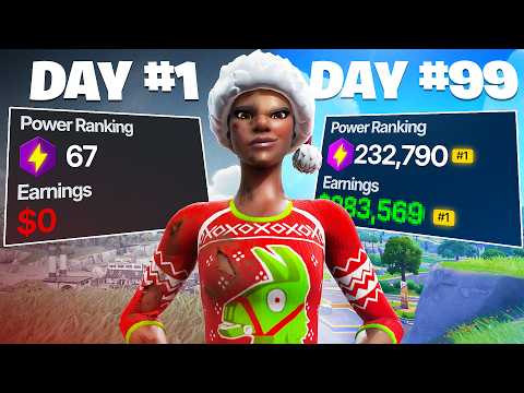100 Day Competitive Fortnite Progression (Noob To Pro)