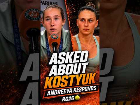 Andreeva Asked About Facing Kostyuk 👀 | RG 2026 #andreeva #kostyuk #tennis