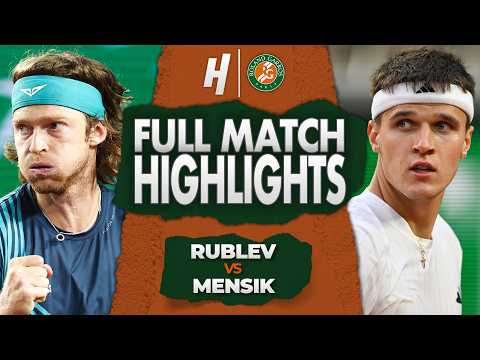 Andrey Rublev vs Jakub Mensik – FULL Match Highlights | Round 4 | Roland Garros 2026