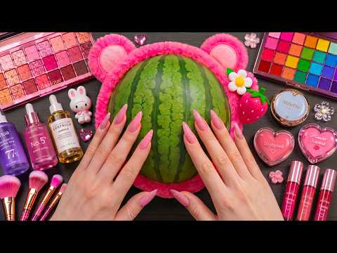 ASMR Makeup on Watermelon (No Talking)