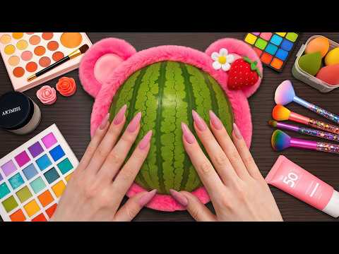 ASMR Makeup on Watermelon (No Talking)