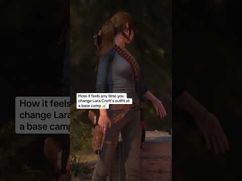 Changing Lara's Outfits in Tomb Raider Be Like… 💅 #shorts
