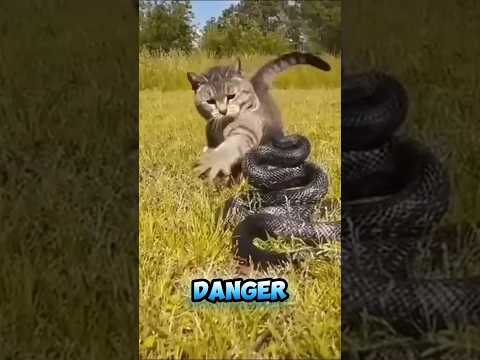 Chat VS Serpent!! 🐍🆚🐈😱