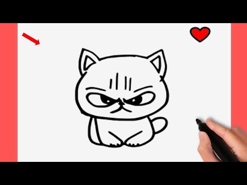 Comment dessiner un chat en colère – étape par étape
