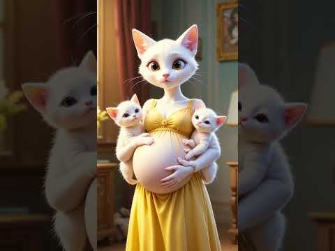 😱 CHATTE ENCEINTE EN DANGER ! Ce qui est arrivé à vos chiots vous surprendra ! 🐾🐱#chat  #ai