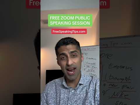Free public speaking coaching session