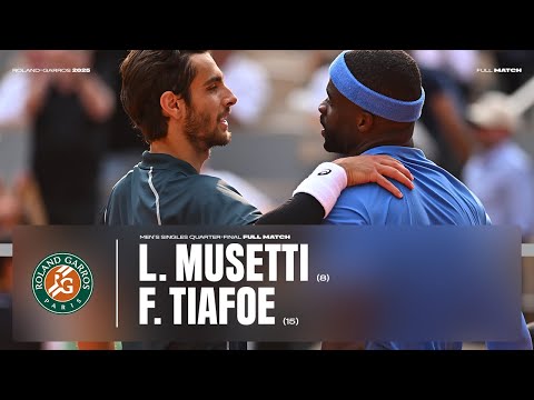 Full match Musetti vs Tiafoe quarter-final | Roland-Garros 2025