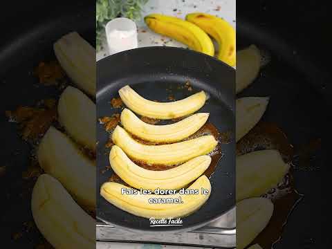 Gâteau chocolat banane sans four  à la poêle