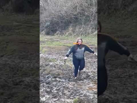Girl falls in mud 😂 #funny #fail