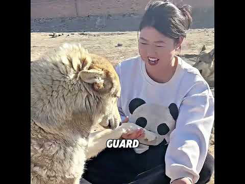 Have you ever seen such a gentle, intelligent wolf?#animals   #funny  #shorts  #dog