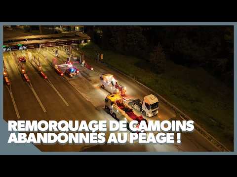 Intervention sur des poids lourd abandonné dans un péage !