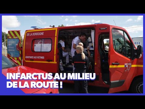Le SAMU intervient sur la route pour un infarctus il faut agir vite !