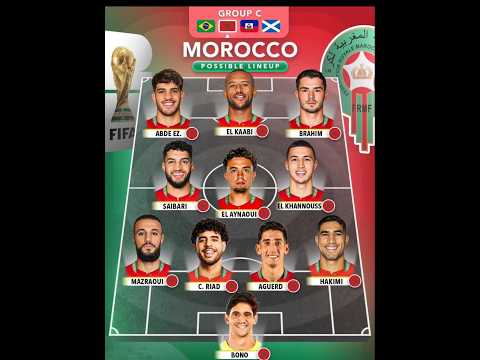 Morocco Possible Lineup – World Cup 2026 🇲🇦🏆 #morocco #football #fifaworldcup2026 #worldcup