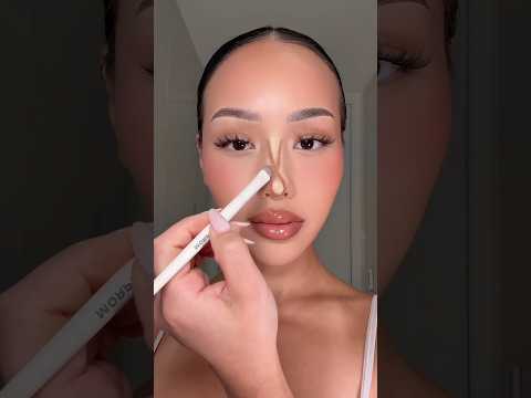 Nose contour hack 💕👀 #makeup
