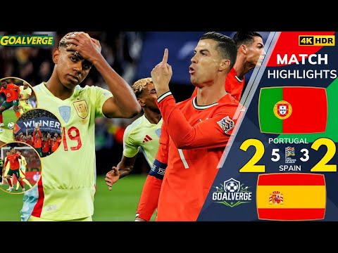 Portugal vs Spain Full Match Highlights | 4K | HDR | Goals & Trophy | UEFA Nations League Final2025