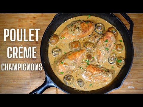 POULET SAUCE CRÉMEUSE AUX CHAMPIGNONS — FOOD IS LOVE