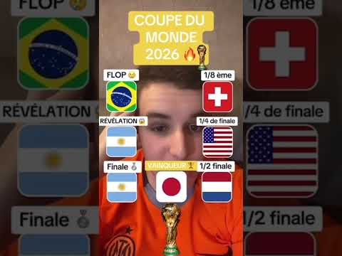 PRÉDICTION COUPE du MONDE 2026 🏆!