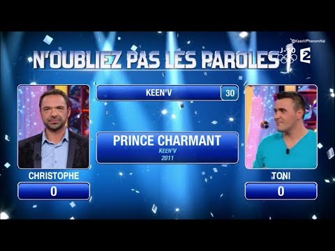 "Prince Charmant" de Keen'V dans "N'Oubliez Pas Les Paroles"