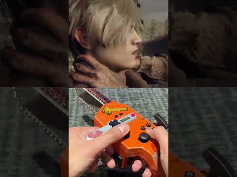 PS2 novelty chainsaw controller + RE4 remake #residentevil #re4 #gaming #playstation #shorts