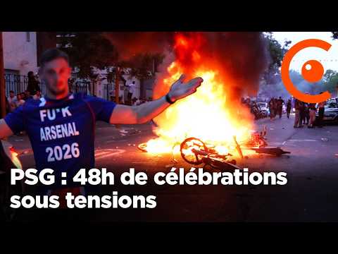 PSG : tensions, heurts et incendies pour fêter le 2nd titre en Ligue des Champions à Paris