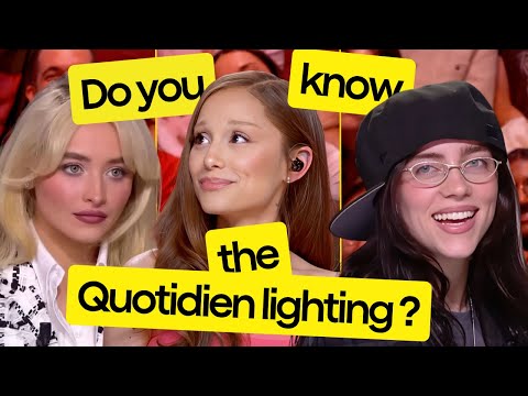 Quotidien, that French TV program with amazing lighting, ft Ariana Grande, Sabrina Carpenter…