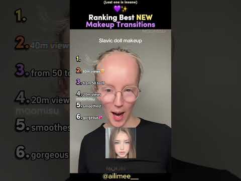 Ranking Best NEW Makeup Transitions 💖✨ #tiktokviral #makeuptransition