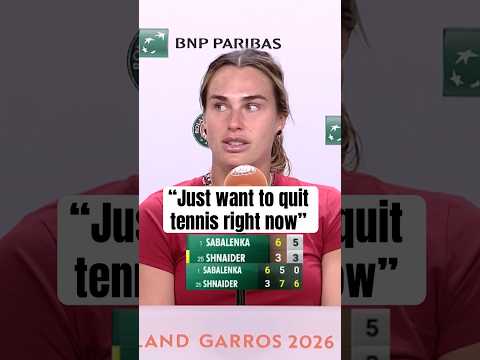 Sabalenka after losing in the quarterfinal 💔