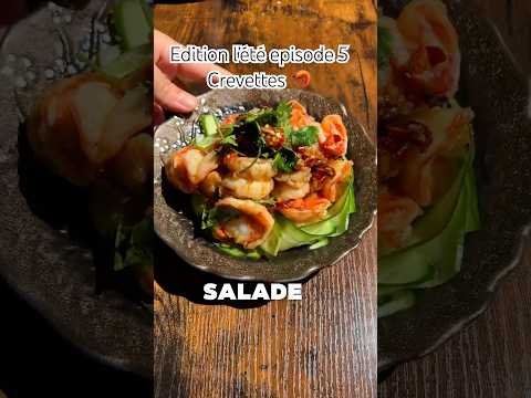 Salade chinoise aux crevettes et concombre | Recette facile.