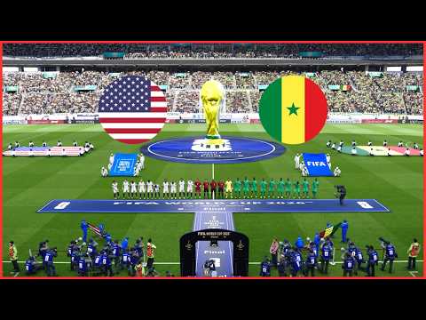 Sénégal vs États Unis en direct aujourd'hui amical Match complet Simulation football Gameplay pc