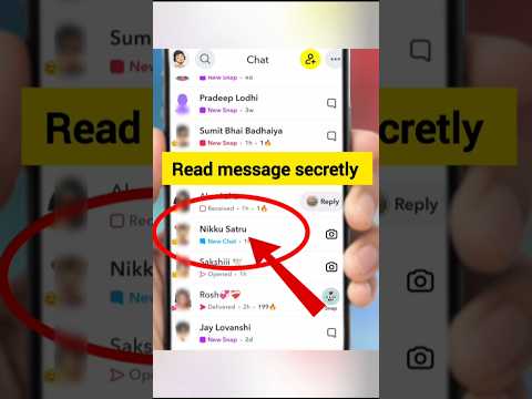 Snapchat message read without seen #snapchat #2025
