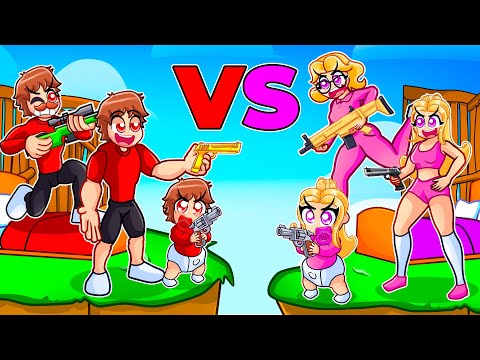 Techy Family Vs Emma Family In Fortnite Bed Wars…