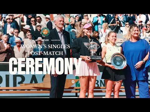 Women's singles final post-match ceremony | Roland-Garros 2026