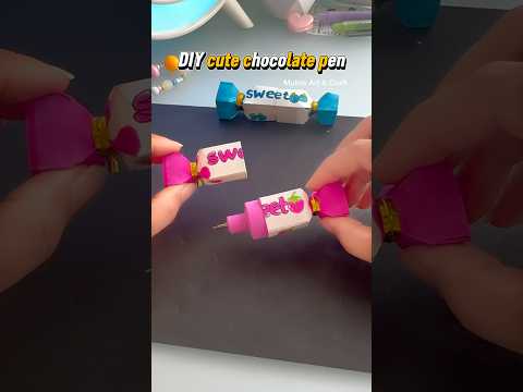DIY cute Chocolate Pen ideas😜✨#shorts #art #diy #craft #youtubeshorts